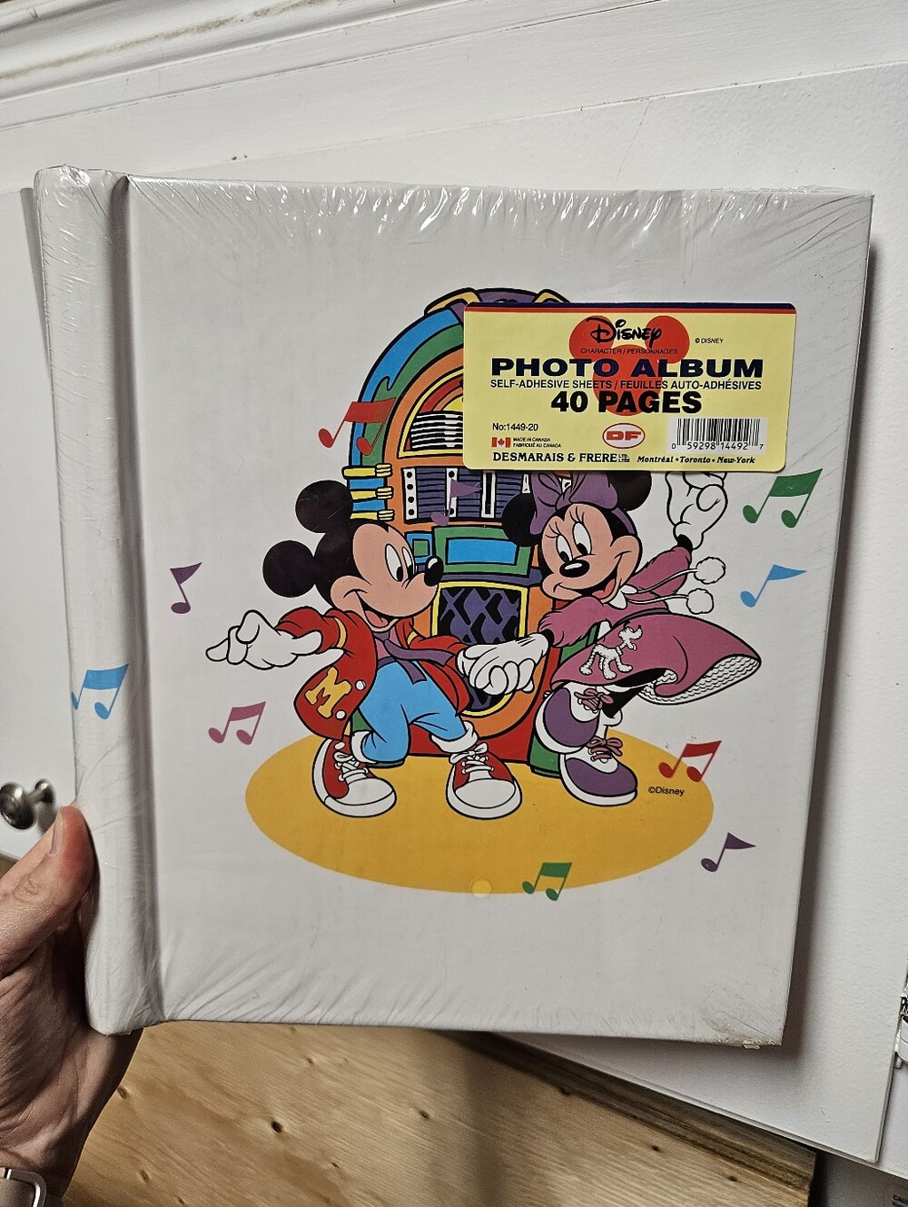 1990s New In Plastic Vintage Minnie And Mickey Jukebox Print Photo Album
